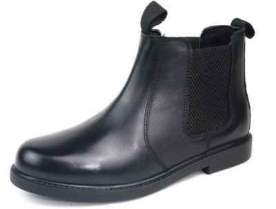 BOYS KIDS SIZE FRANK JAMES BLACK LEATHER SLIP ON CHELSEA DEALER