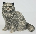 Vtg Castagna gray long hair cat 3.5 inch decorative statue figurine Italy 1988