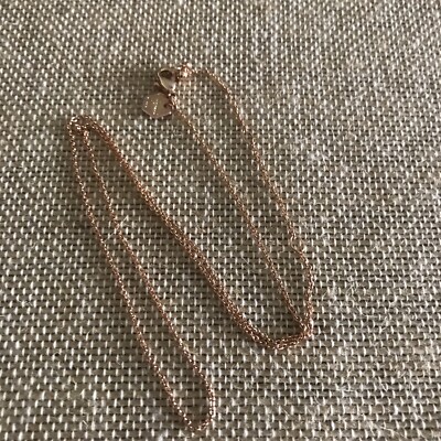 Origami Owl 16 -18  Rose Gold Delicate Cable Sterling Silver Chain ''New'' 