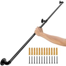 VEVOR Pipe Stair Handrail Staircase Handrail 6 FT Carbon Steel for Wall Mount
