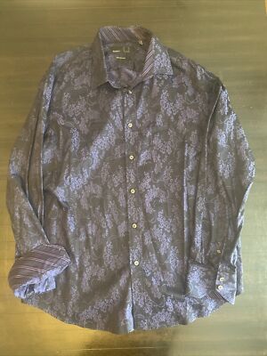 quieti dress shirts Quieti Performance Navy Floral Print, Short Sleeve Woven Shirt