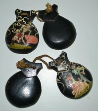 Vintage, Wood, Castanets, Dancers, Bullfighter, Latin, Hand Painted