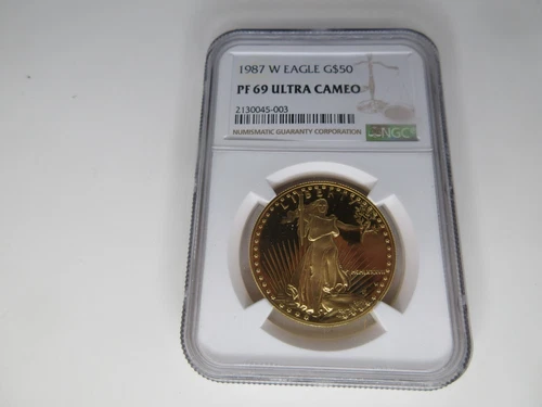 1987 W Eagle G$50 NGC PR 69 Ultra Cameo   Gold Fifty Dollars $50