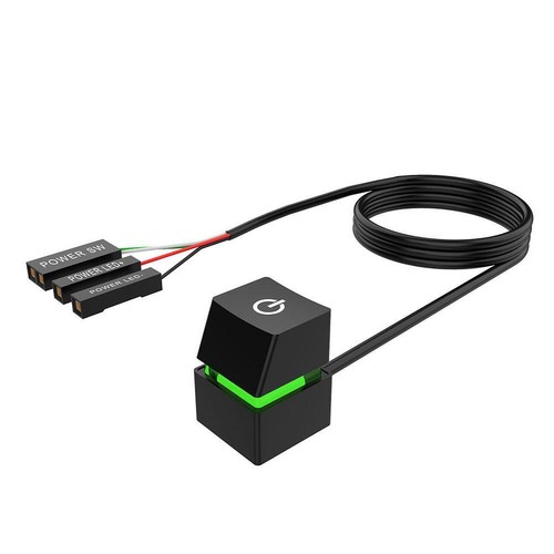 2m LED Computer Desktop Switch PC Motherboard External Power On/Off Button - Afbeelding 8 van 10