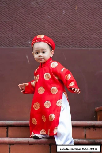 Set of Ao Dai Khan Dong For Kid Boy - Vietnamese Traditional Costumes