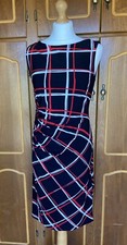 Dress Size 8 Black Nine West Red White Check Pencil Career Wear Work Business
