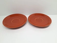 Genuine Fiesta USA Paprika Color Saucer Plate 6" Set of Two