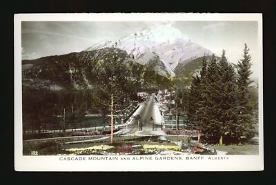 Cascade Mountain and Alpine Gardens Banff Alberta, View of Banff t- Old Photo