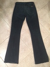HUDSON Sz 25 Women 27x32 BOOTCUT Whiskered LOW-Rise 2% Stretch JEANS Made in USA