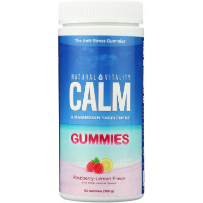 Natural Vitality A Relaxing Magnesium Supplement - 120 Gummies, Raspberry Lemon