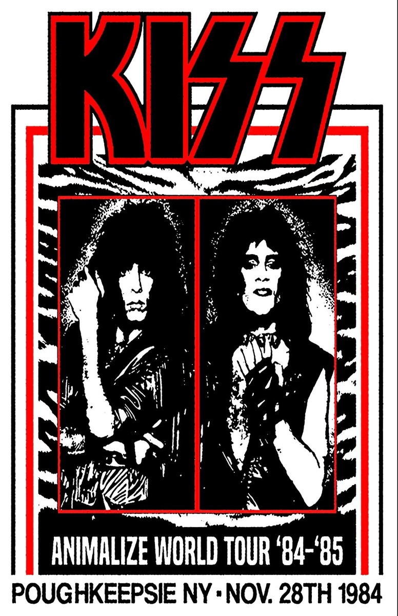 kiss 1984 New York Concert Poster 11 X 17 Framed | eBay