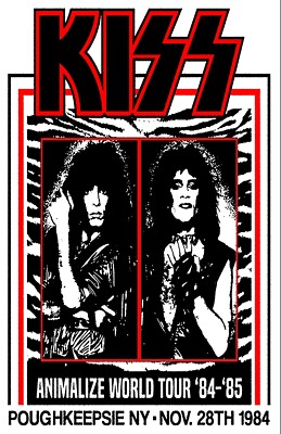 アート・デザイン・音楽 KISS kiss 1984 New York Concert Poster 11 X 17 Framed | eBay