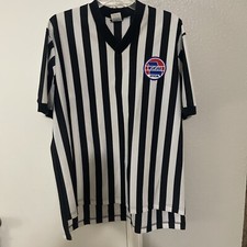 Dalco Athletic Referee Jersey Shirt Black White Striped Mens Size XL Made in USA