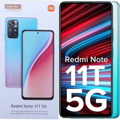 Xiaomi Redmi Note 11T 5G Aquamarine Blue 128GB + 6GB Dual-SIM Unlocked GSM NEW
