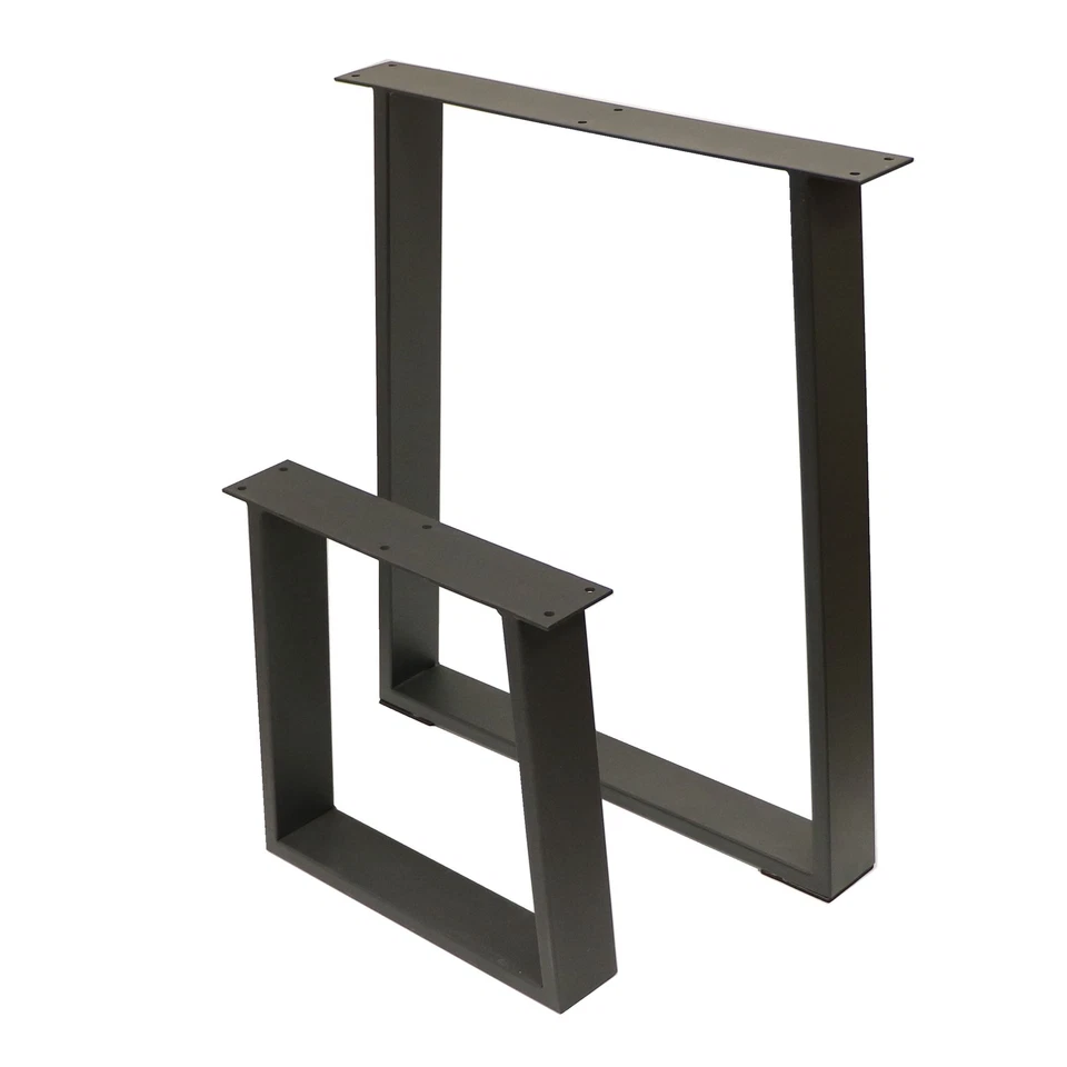 Tischbeine Tischkufen Tischgestell Schwarz Metall Tischuntergestell Trapez X T - Bild 4 von 4