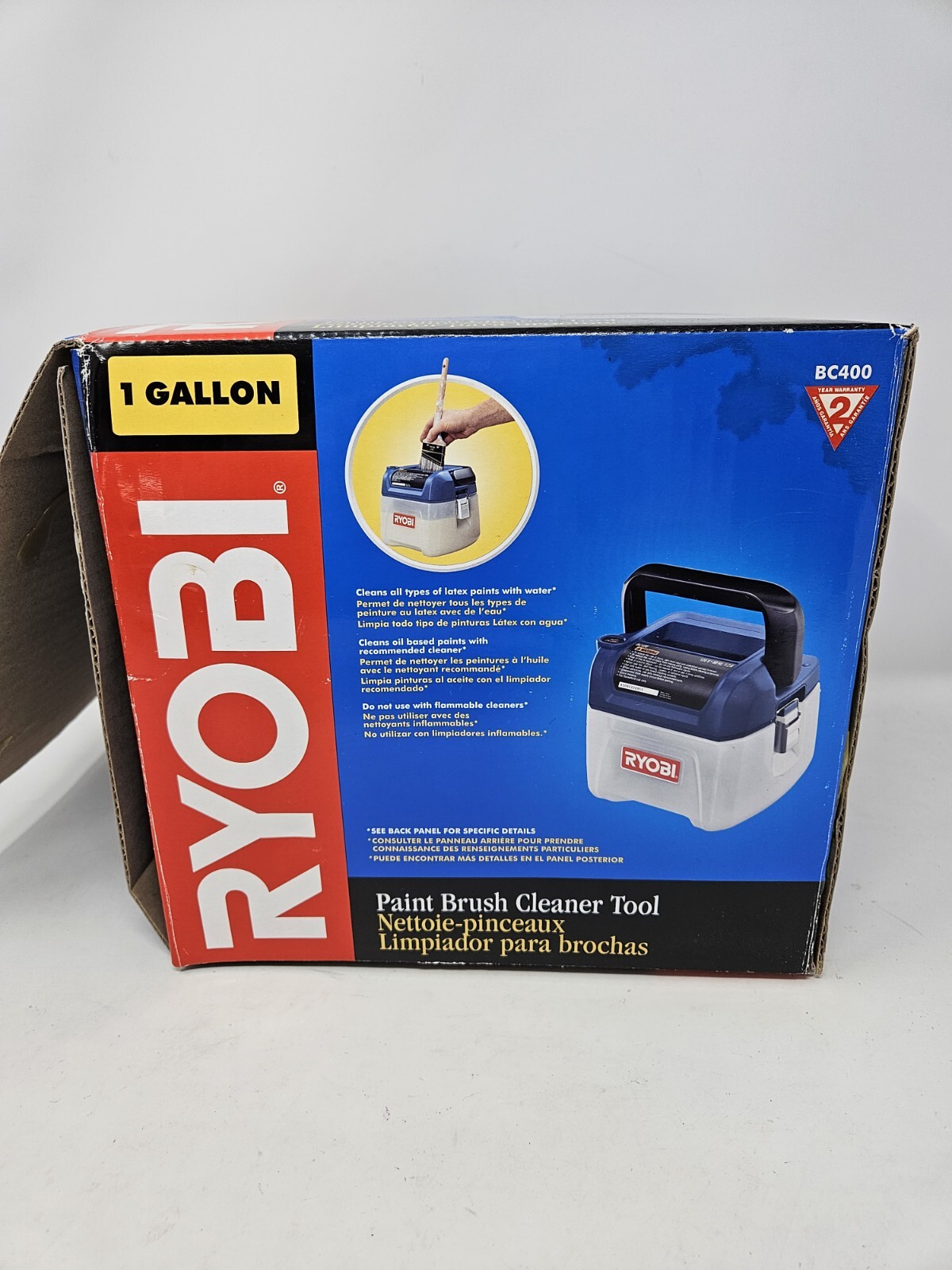 BC400 Ryobi Paint Brush Cleaner Tool 1 Gallon 120V New Open Box
