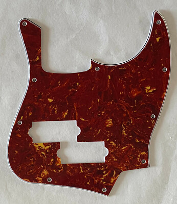 For Fender Top Jazz Bass With PB Pickup Hole Guitar Pickguard,4 Ply Red Tortoise