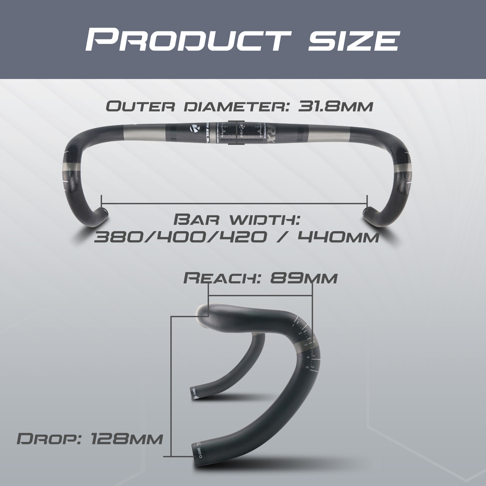 Racing Bike Drop Handlebar utra-light Carbon Road Bicycle Bent Bar 190g ...