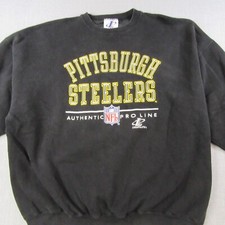 Pro Line NFL Pittsburgh Steelers Sweatshirt Men's XL Vintage "Logo Athletic"