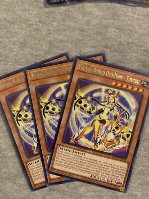 YUGIOH 3x Virtual World Oto-Hime - Toutou - MP22-EN055 Rare NM/Mint Playset