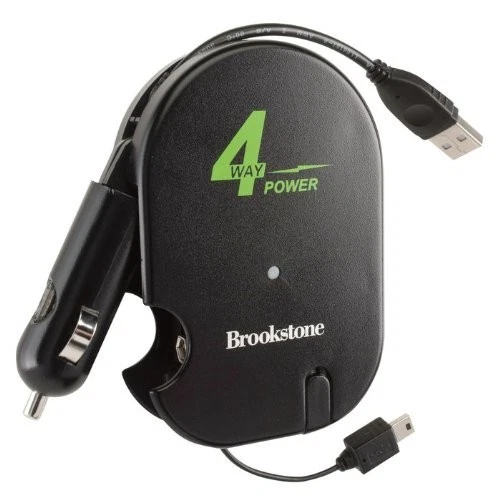 NEW BROOKSTONE 4-WAY POWER WALL OUTLET CHARGER USB 9 & 12 VOLT IPHONE IPOD - Image 3 of 4
