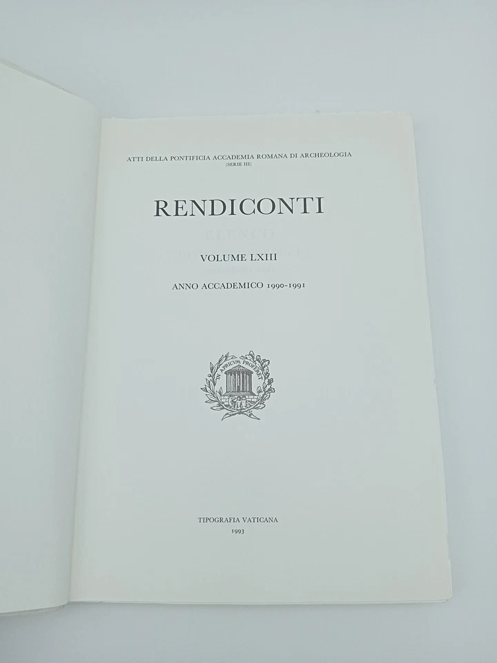 RENDICONTI - VOLUME LXIII - ANNO ACCADEMICO 1990-1991  - Immagine 3 di 4