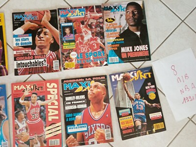 Lot De 7 Magazines Basket NBA Vintage 91/92 : Lakers, Bulls, Knicks