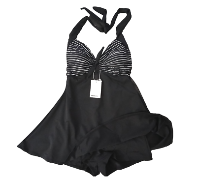 NEW Cocoship Swim Dress Women's 10 One Piece Retro Sailor Pin Up Swimsuit  Shorts | eBay