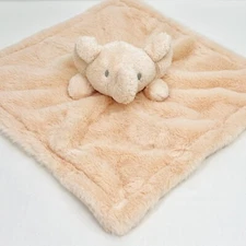 Wendy Bellissimo Elephant Lovey Peachy Pink Plush 14x14 Security Blanket