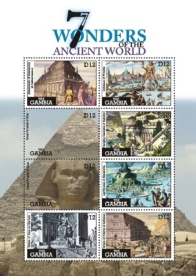 Gambia 2008 - 7 Wonders of the World - Sheet of 8 Stamps - Scott #3155 - MNH