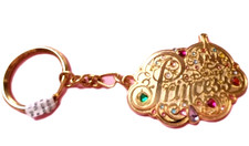 Disney Princess Gold Tone Key Chain with Jewels NEW