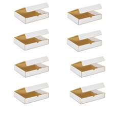 11.125 x 9.25 x 2.25" Front Lock Literature Mailer White Corrugated Boxes 8