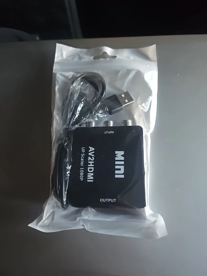 HDMI To AV Upscaler NEW RCA Video Composite Converter HD Adapter 1080P Female - Image 2 of 2