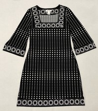White House Black Market Dress Womens Size XS Mini Stretch Polka Dot Work Casual