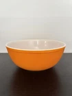 Vintage Pyrex 404 Orange Primary Color 4 Qt Mixing Bowl Milk Glass USA