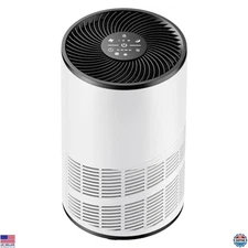 DUMOS 3-in-1 HEPA Air Purifier for Large Rooms, Covers 1200 ft², White, Quiet