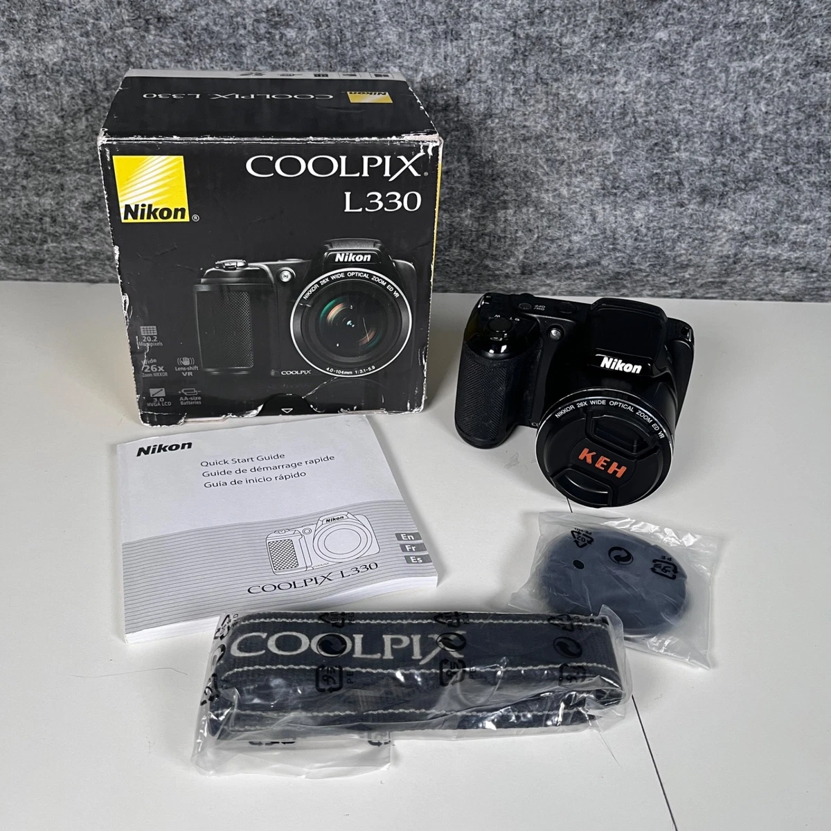 Nikon Coolpix L330 – Fotocamera Digitale Nera Con Zoom Ottico 26x E Grandangolo 22,5mm – Versione EU