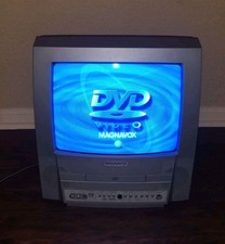 Magnavox MWC13D5 13” Retro Gaming CRT TV/DVD Player No Remote Tested