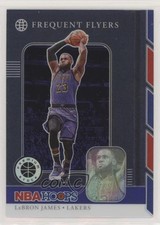 2019 Panini NBA Hoops Premium Stock Frequent Flyers Purple LeBron James #15 0dj0