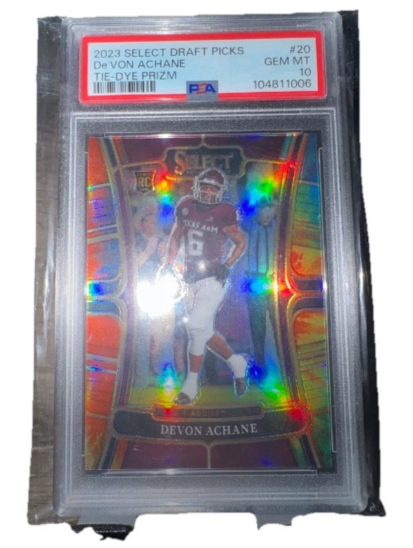 De'Von Achane Panini Select Draft Picks #20 Tie-Dye