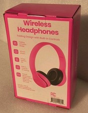 GEMS Wireless Headphones Folding Compact Design, 6hr Battery, Pink, Micro USB