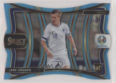 2020 Select UEFA Euro Preview Mezzanine Die-Cut Light Blue Prizm Jere Uronen ey6