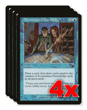 4x MTG Magic Accumulated Knowledge Nemesis NMS Near Mint Playset