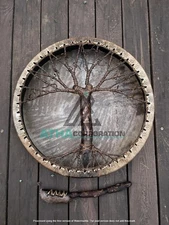 Handcrafted Spirit Drum Set: Authentic Buffalo/Goat Shamanic Frame Drum