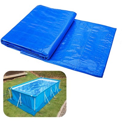 Swimming Pool Ground Cloth 11 x 7.8 Ft Rectangular Waterproof PE Liner codree