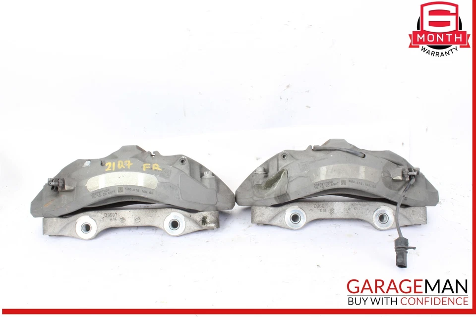 Conjunto de 2 pinças de freio dianteiras esquerda e direita Audi Q7 17-24 fabricante de equipamento original - Imagem 3 de 4