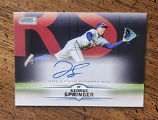 George Springer Auto, 2025 Topps Stadium Club #SCBA-GS Blue Jays 