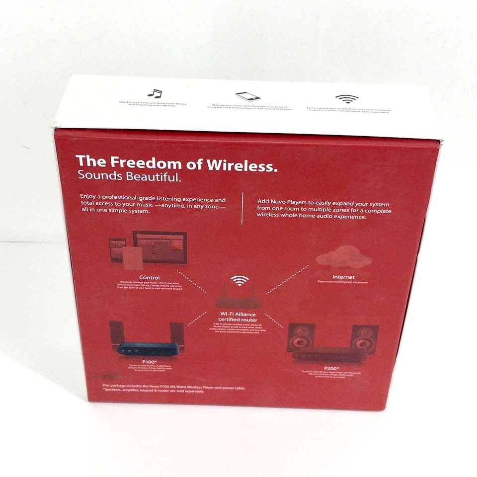 **NEW NuVo NV-P100 Wireless Streaming  40W Amplifier Audio Zone Player w/Alexa - Image 4 of 4
