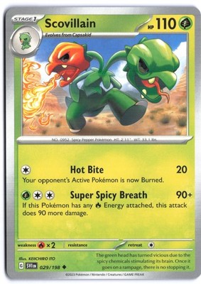 Scovillain 029/198 - SV01: Scarlet & Violet Base Set Common  NM Pokemon TCG