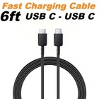 6ft USB C to USB C Cable Fast Charging Lead for Samsung Galaxy Android Phone,US
